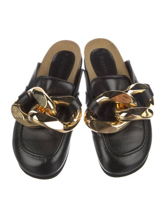 J.W. Anderson Leather Chain-Link Accents Mules