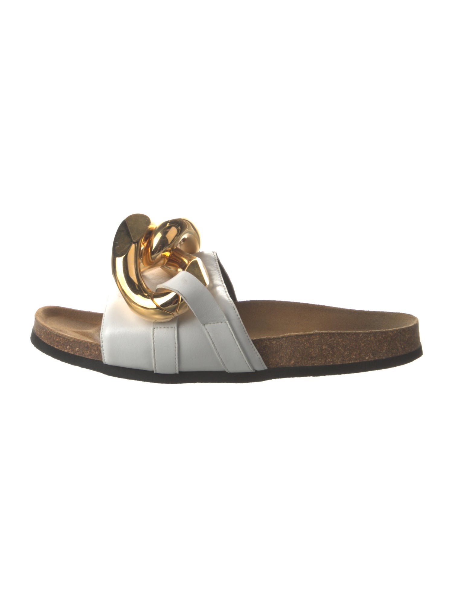 J.W. Anderson Leather Chain-Link Accents Slides