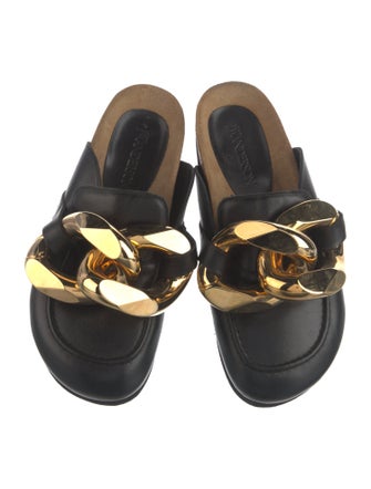 J.W. Anderson Leather Chain-Link Accents Mules