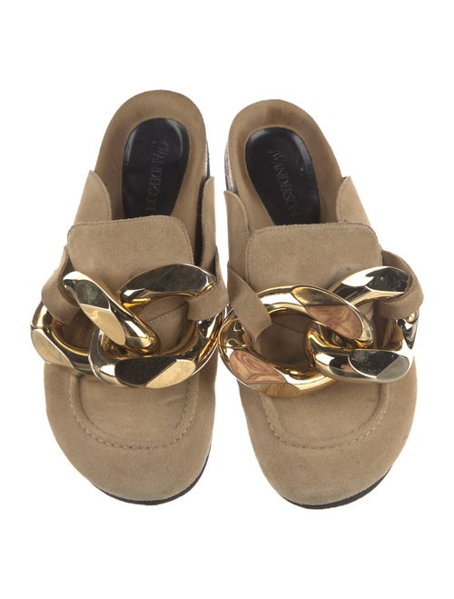 J.W. Anderson Suede Chain-Link Accents Mules