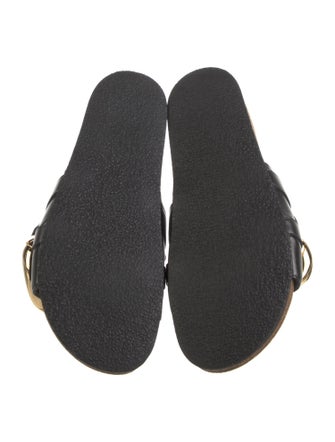 J.W. Anderson Leather Chain-Link Accents Slides