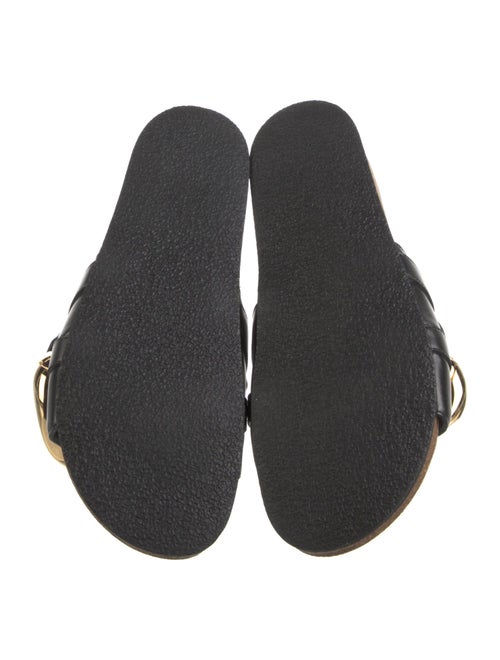 J.W. Anderson Leather Chain-Link Accents Slides