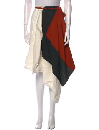 J.W. Anderson Asymmetric Patchwork Midi Length Skirt
