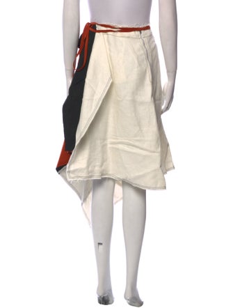 J.W. Anderson Asymmetric Patchwork Midi Length Skirt