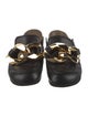 J.W. Anderson Leather Chain-Link Accents Slides