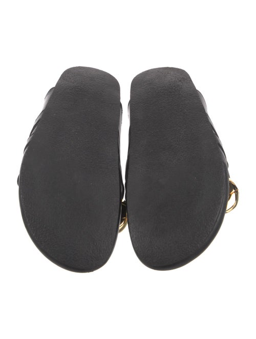 J.W. Anderson Leather Chain-Link Accents Slides