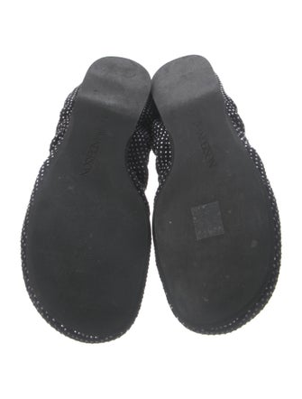 J.W. Anderson Leather Crystal Embellishments Ballet Flats
