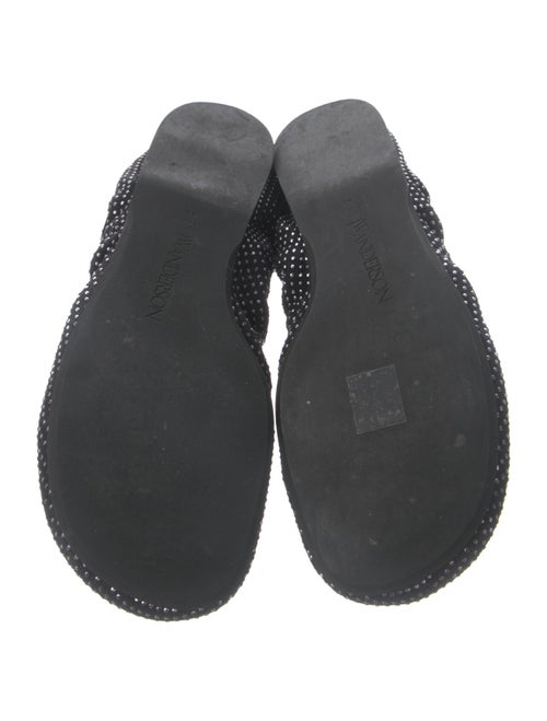 J.W. Anderson Leather Crystal Embellishments Ballet Flats