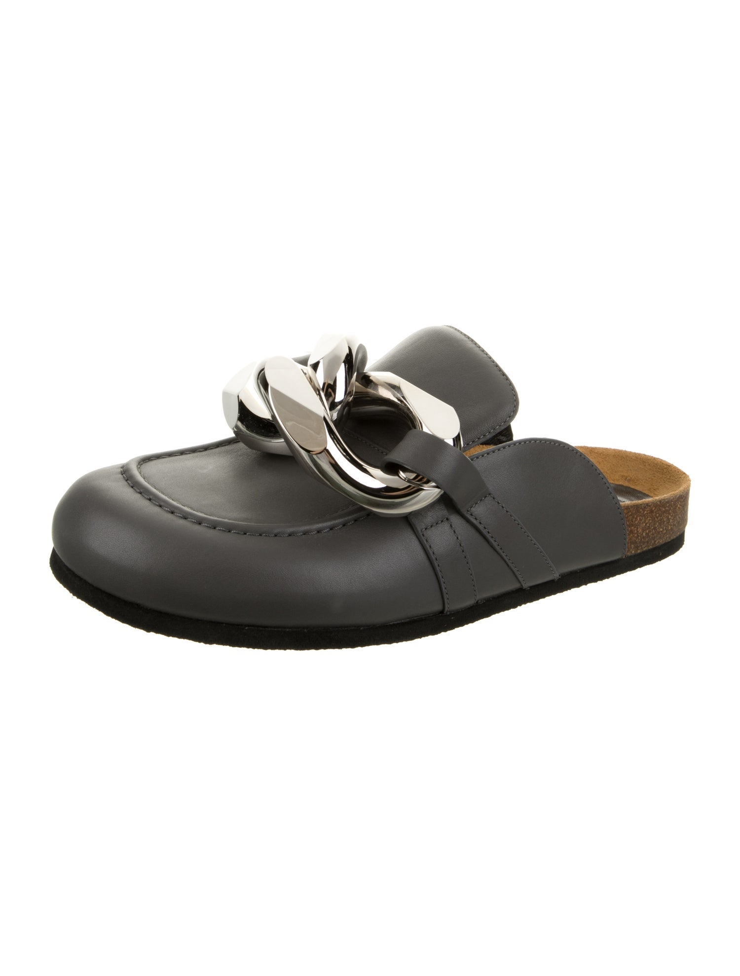 J.W. Anderson Leather Chain-Link Accents Slippers