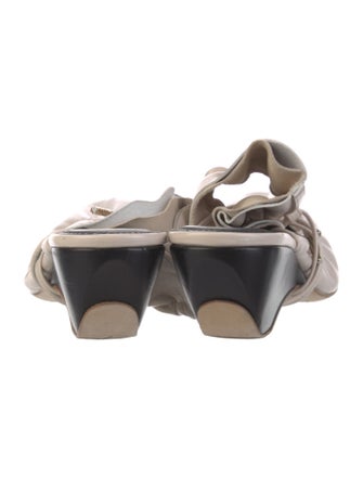 J.W. Anderson Leather Colorblock Pattern Slingback Pumps