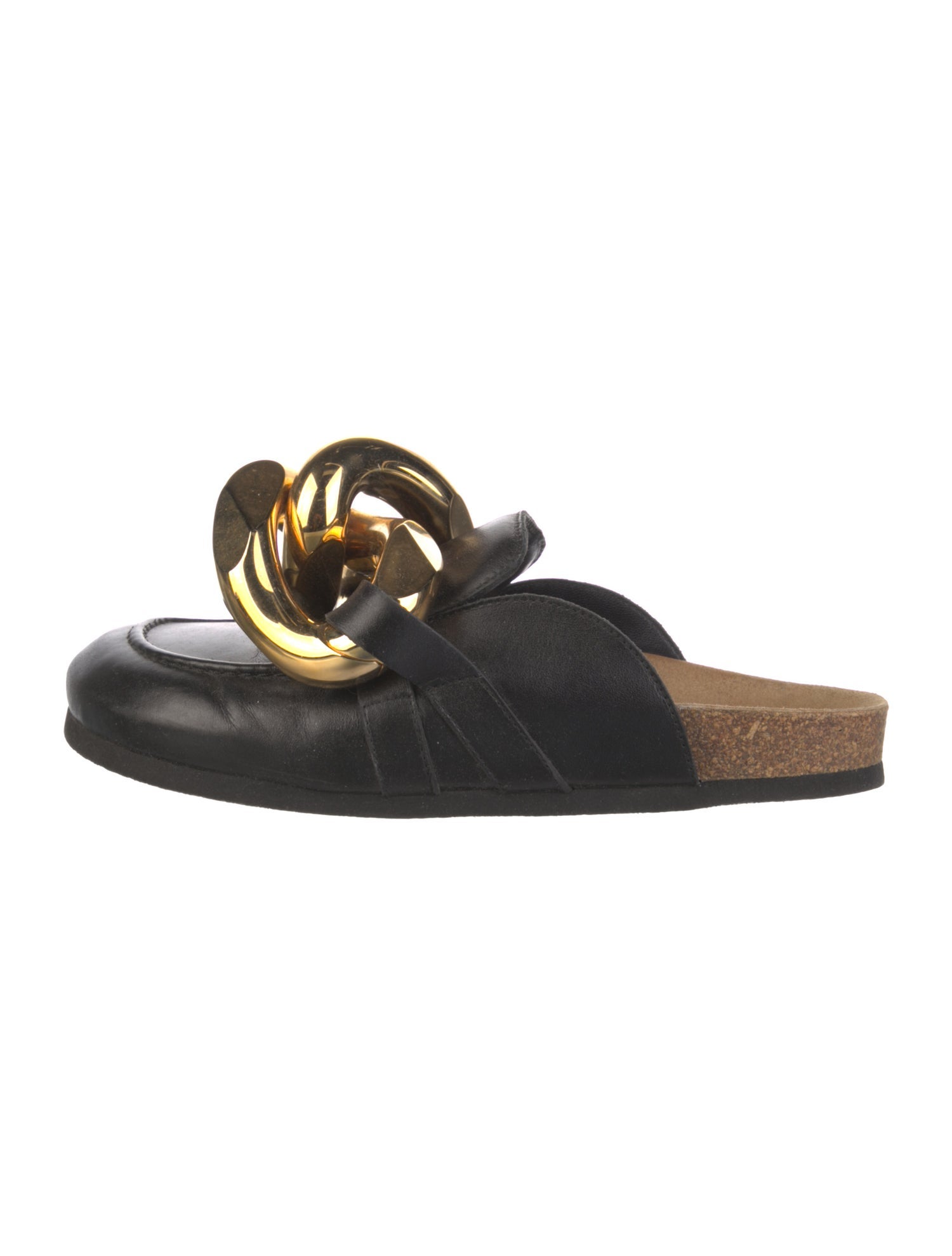 J.W. Anderson Leather Chain-Link Accents Slides
