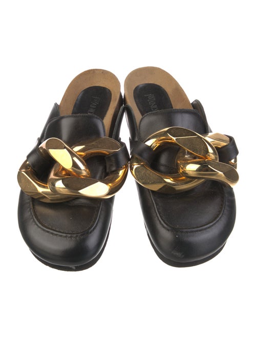 J.W. Anderson Leather Chain-Link Accents Slides
