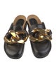 J.W. Anderson Leather Chain-Link Accents Slides