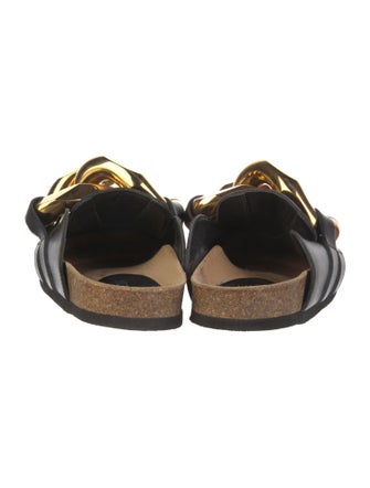 J.W. Anderson Leather Chain-Link Accents Slides