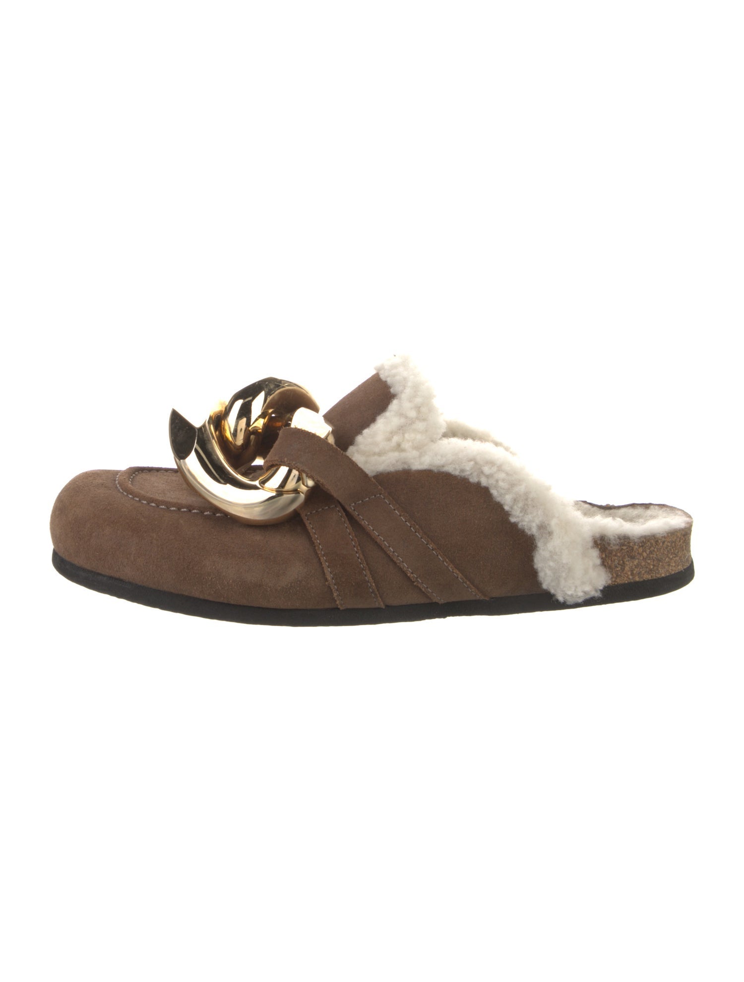 J.W. Anderson Suede Chain-Link Accents Mules