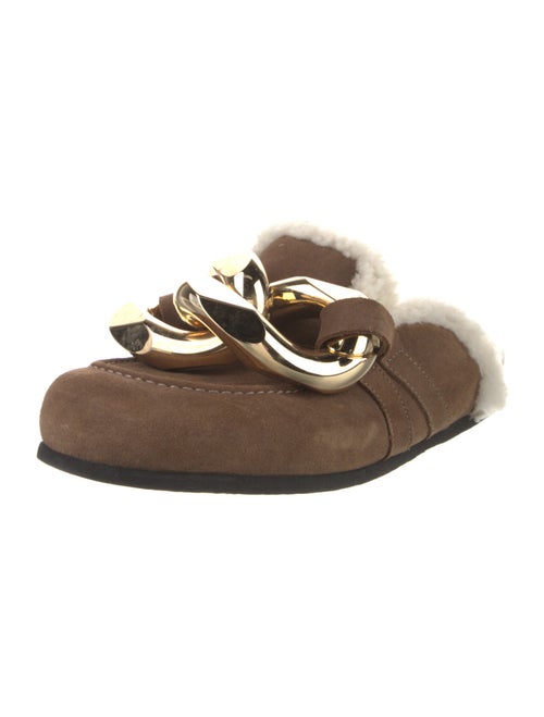 J.W. Anderson Suede Chain-Link Accents Mules