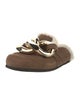 J.W. Anderson Suede Chain-Link Accents Mules