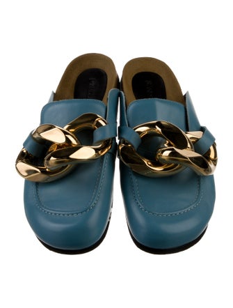 J.W. Anderson Leather Chain-Link Accents Slides