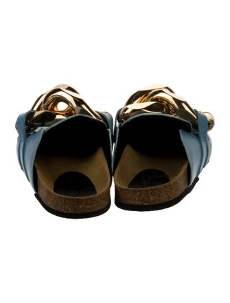 J.W. Anderson Leather Chain-Link Accents Slides