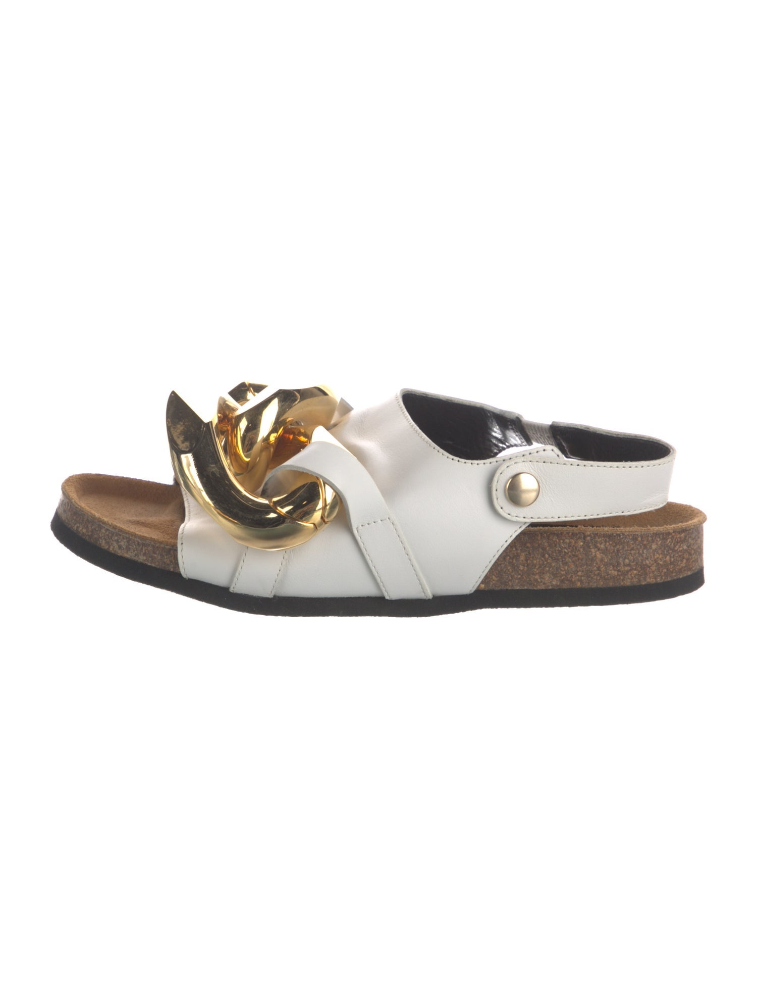 J.W. Anderson Leather Chain-Link Accents Slingback Sandals