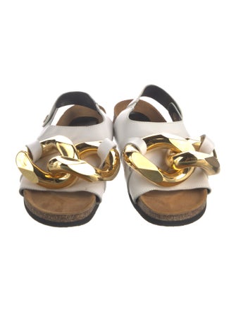 J.W. Anderson Leather Chain-Link Accents Slingback Sandals