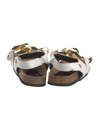 J.W. Anderson Leather Chain-Link Accents Slingback Sandals