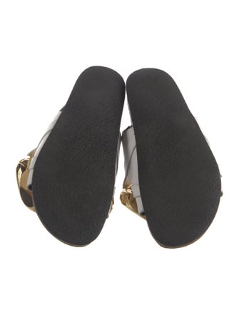 J.W. Anderson Leather Chain-Link Accents Slingback Sandals