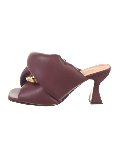 J.W. Anderson Leather Chain-Link Accents Slides