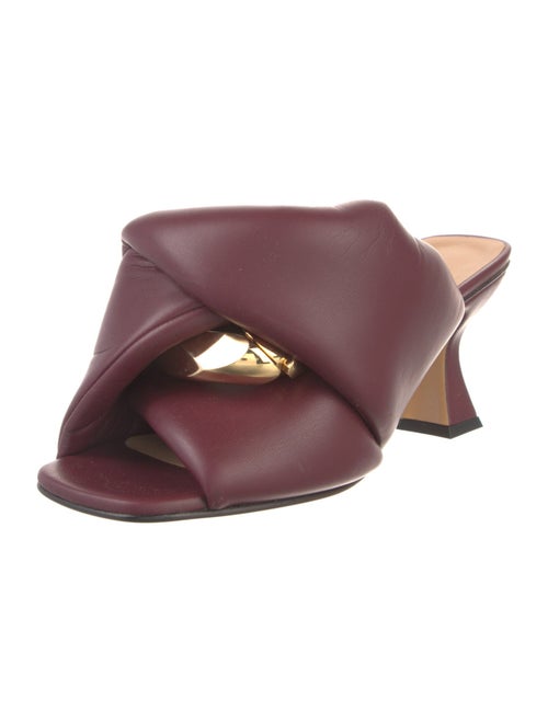 J.W. Anderson Leather Chain-Link Accents Slides