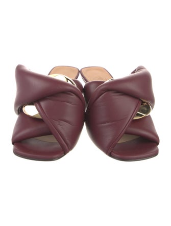 J.W. Anderson Leather Chain-Link Accents Slides