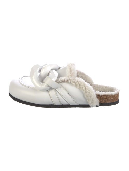 J.W. Anderson Leather Chain-Link Accents Slides