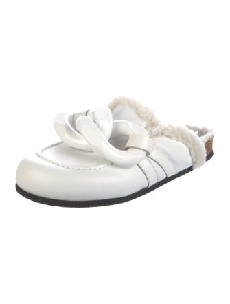 J.W. Anderson Leather Chain-Link Accents Slides
