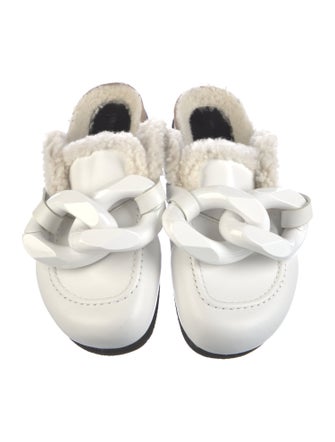 J.W. Anderson Leather Chain-Link Accents Slides