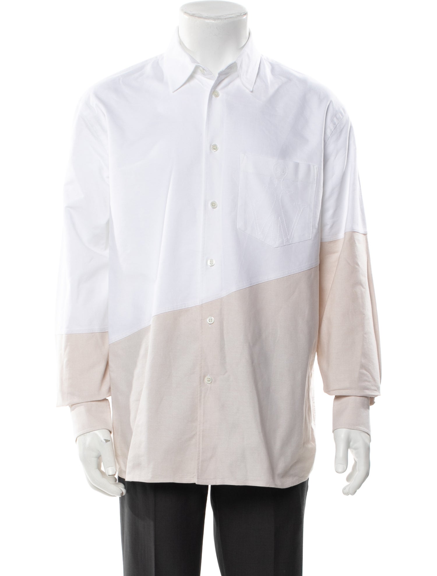 J.W. Anderson Colorblock Pattern Long Sleeve Shirt