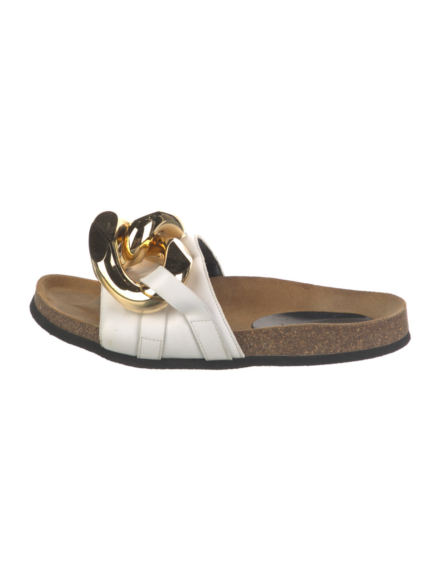 J.W. Anderson Leather Chain-Link Accents Slides