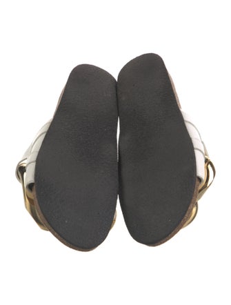 J.W. Anderson Leather Chain-Link Accents Slides