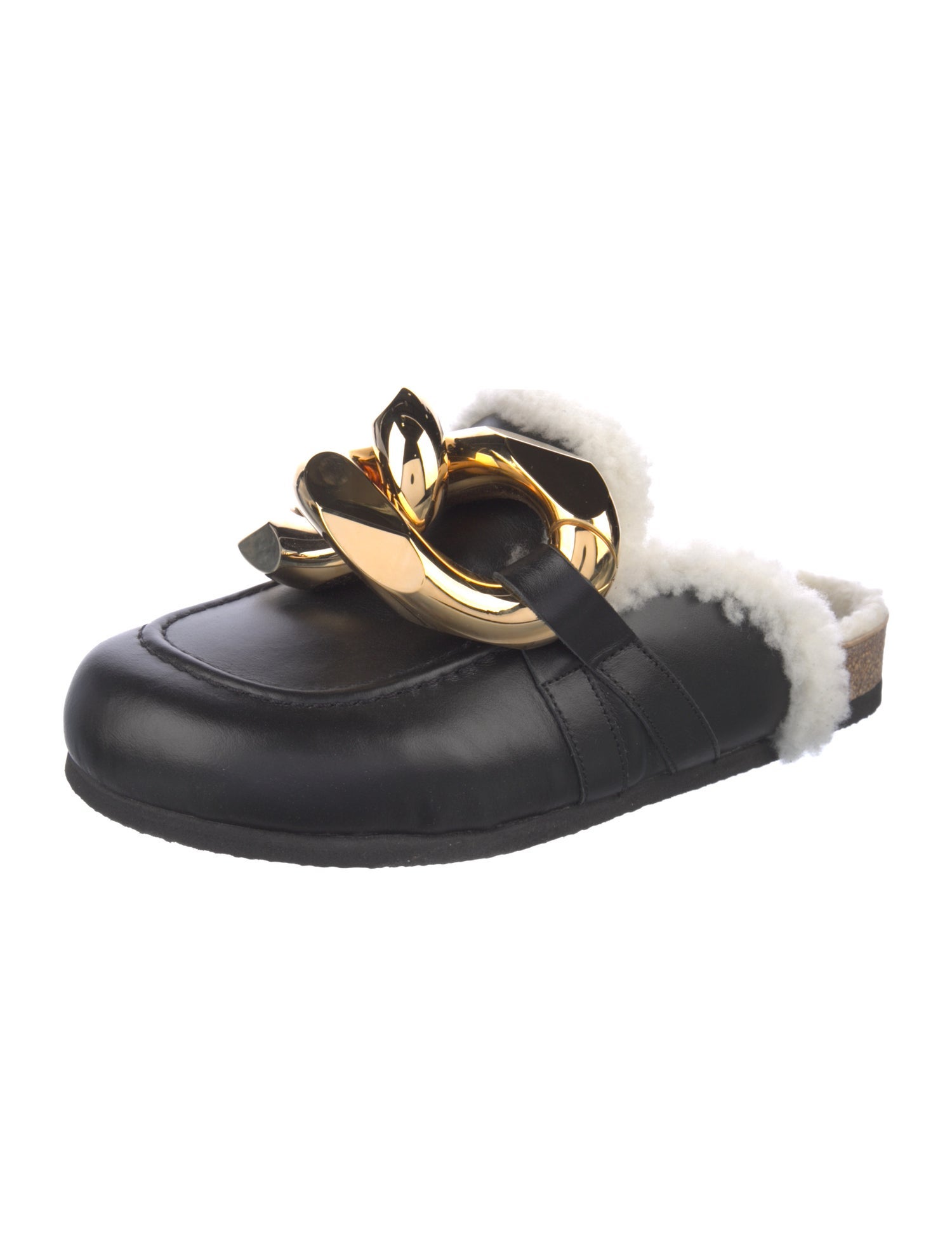 J.W. Anderson Leather Chain-Link Accents Mules