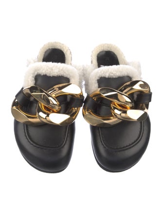 J.W. Anderson Leather Chain-Link Accents Mules