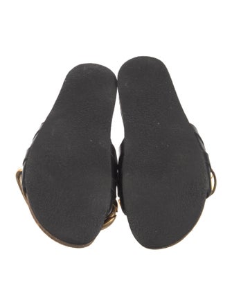 J.W. Anderson Leather Chain-Link Accents Slides