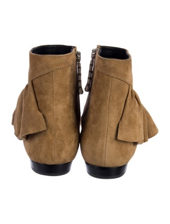 J.W. Anderson Suede Ruffle Embellishment Chelsea Boots