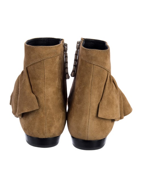 J.W. Anderson Suede Ruffle Embellishment Chelsea Boots