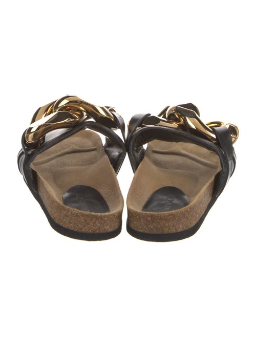 J.W. Anderson Leather Chain-Link Accents Slides