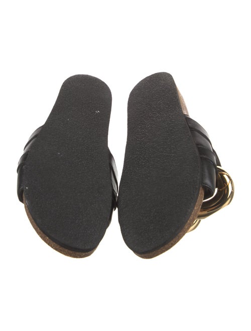 J.W. Anderson Leather Chain-Link Accents Slides
