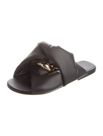 J.W. Anderson Leather Chain-Link Accents Slides