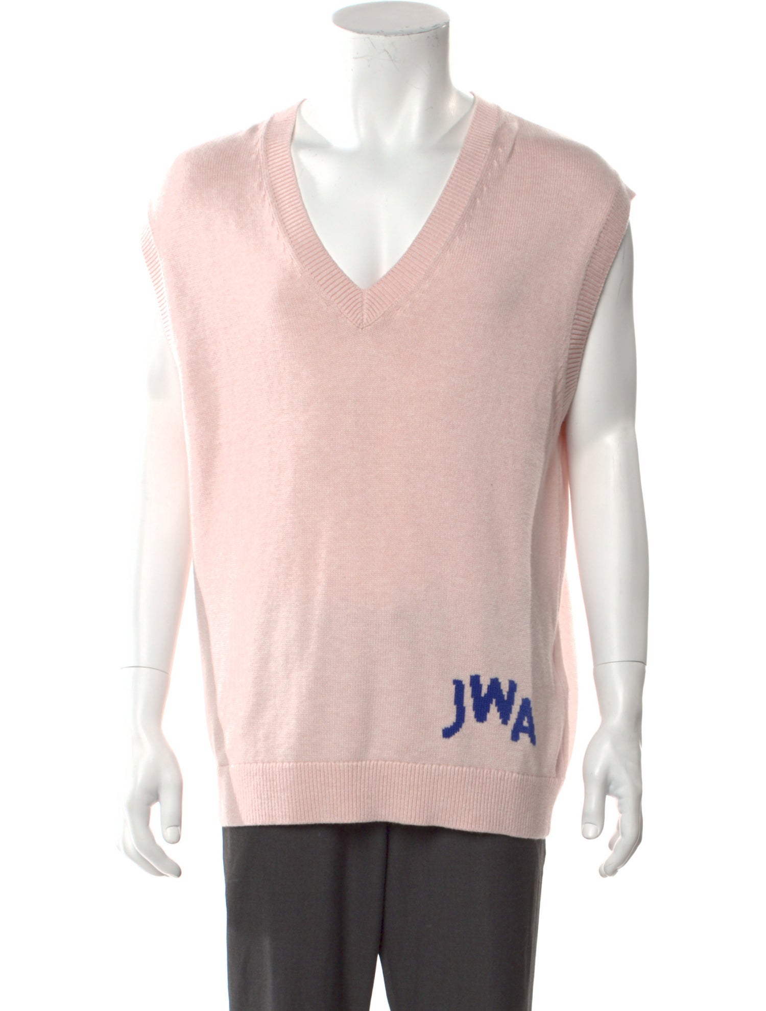 J.W. Anderson Graphic Print V-Neck Sweater Vest w/ Tags