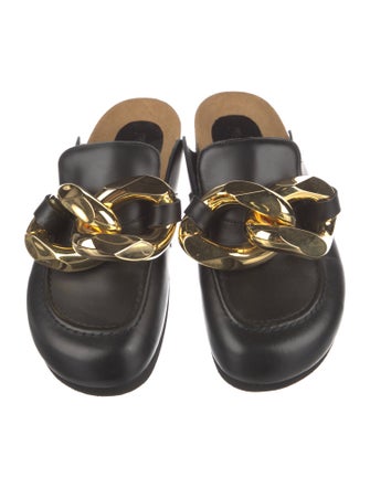 J.W. Anderson Leather Chain-Link Accents Mules