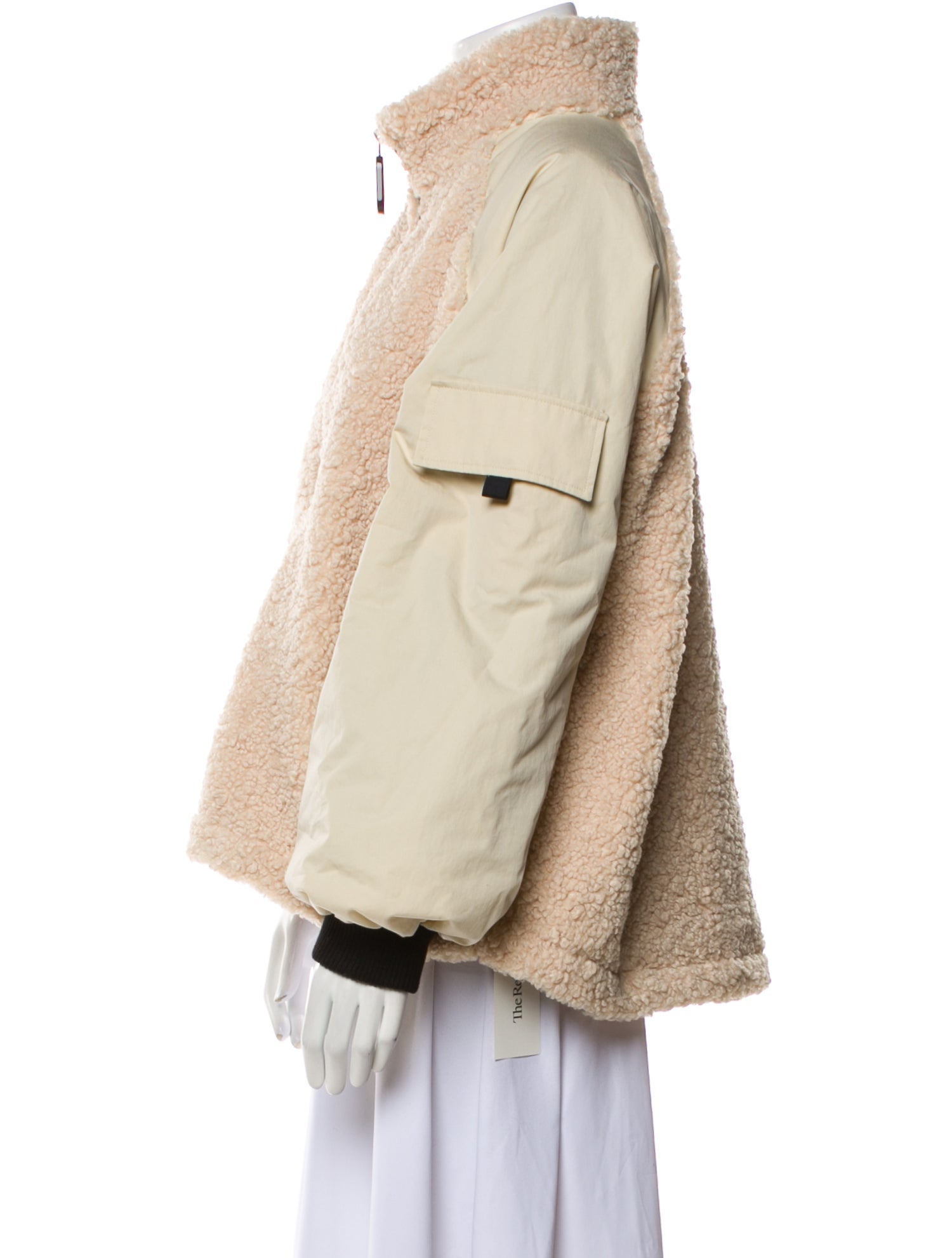 J.W. Anderson Colorblock Pattern Faux Fur Jacket
