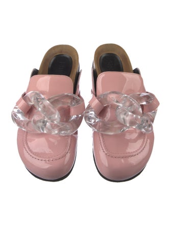 J.W. Anderson Patent Leather Chain-Link Accents Mules