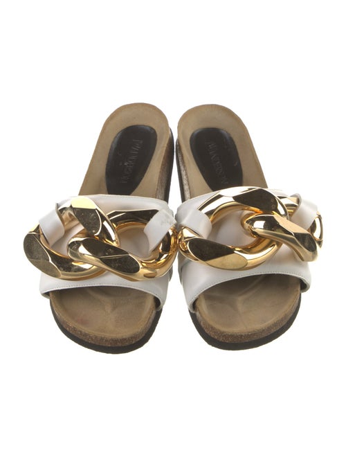 J.W. Anderson Leather Chain-Link Accents Slides