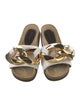 J.W. Anderson Leather Chain-Link Accents Slides